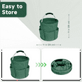 thumbnail image 3 of Cesta de picnic portátil con diseño de cesta de la compra para acampar, viajes de un día, barbacoas y regalos para familias o parejas, color verde, 3 of 8