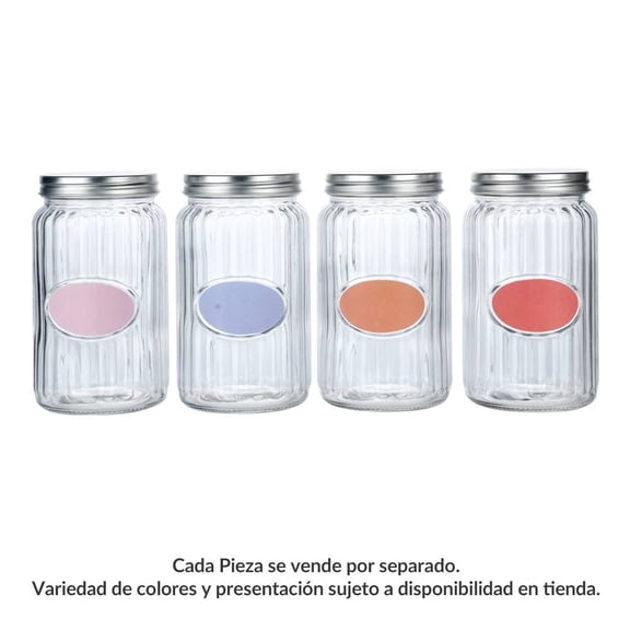 Canister Prichos De Vidrio Con Pizarra 1000ML, Varios Modelos 1 Pieza