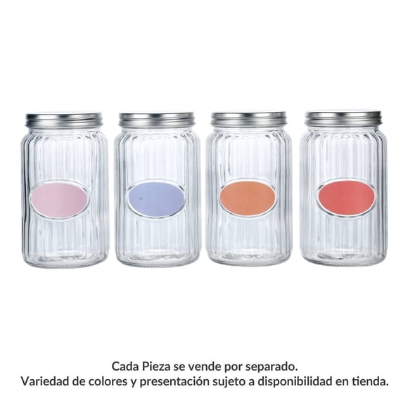 Canister Prichos De Vidrio Con Pizarra 1000ML, Varios Modelos 1 Pieza