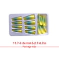 thumbnail image 4 of Qarigey 1 Juego de puntas francesas para uñas, Color degradado colorido, estilo bailarina, calcomanías artísticas, decoraciones para mujeres Arte de uñas amarillo azul pegamento, 4 of 6