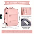 thumbnail image 1 of Large Travel Backpack Women, Carry On Backpack,Hiking Backpack Waterproof Outdoor Sports Rucksack Casual Daypack School Bag Fit 14 Inch Laptop With USB Charging Port Shoes Compartment, 1 of 5