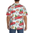 thumbnail image 3 of Kdxio Men'S Hawaiian Shirt For Men Short Sleeve Shirt Watercolor Red Truck And Fir Tree Summer Casual Holiday Beach Button Down T-Shirts, 3 of 5