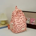 thumbnail image 6 of Bow Backpack for Women 3Pcs Set Kawaii Coquette Nylon Backpack Cute College Laptop Rucksack Fashion Travel Daypack 2025 New (Pink Strawberry), 6 of 14