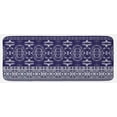 thumbnail image 1 of Navy Blue Kitchen Mat, Tribal Ehnic Style Floral Horizontal Design Image Art, Plush Decorative Kitchen Mat with Non Slip Backing, 47" X 19", Pale Blue Dark Blue, by Ambesonne, 1 of 1
