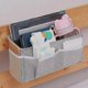 thumbnail image 3 of Hanging Storage Basket for Headboard, Bunk Bed, Dorm, Book, Phone, Magazine, Bed, Bedside Easy to Install (Dark Gray), 3 of 5