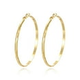 thumbnail image 4 of Amy and Annette Fashion 18K Gold Plated Large Hoop Earring with Omega Closure, 4 of 5