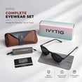 thumbnail image 7 of IVYTIG Phoenix Vintage TR90 Narrow Fit Mini Fashion Polarized Sunglasses for Men Women, Round Shape, Shiny Black, 7 of 7