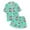 Mint Green, variant on Kids Girl Christmas Pajamas Printed Silk Pjs Button-Down Top with Pants 2 Piece Christmas Outfits Christmas Family Pjs 6-7 Years