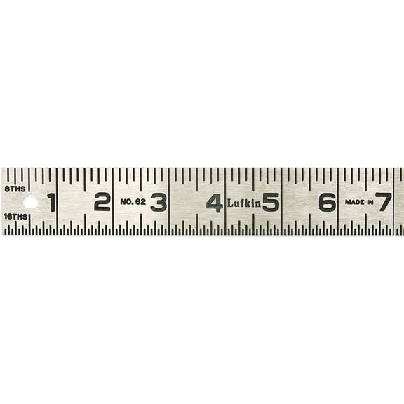 Crescent Lufkin 1-1/4" x 3' Steel Rule - 623FTN , Black