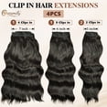 thumbnail image 2 of CREAMILY Clip in Hair Extensions Medium Brown Long Wavy Natural Good Connectivity for Women(23inch,4pcs), 2 of 7