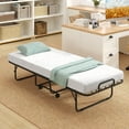 thumbnail image 4 of Costway Lit Pliant avec Matelas 74 Pouces x 31 Pouces Format Couchette Lit d'Appoint Roulant Gain de Place, 4 of 10