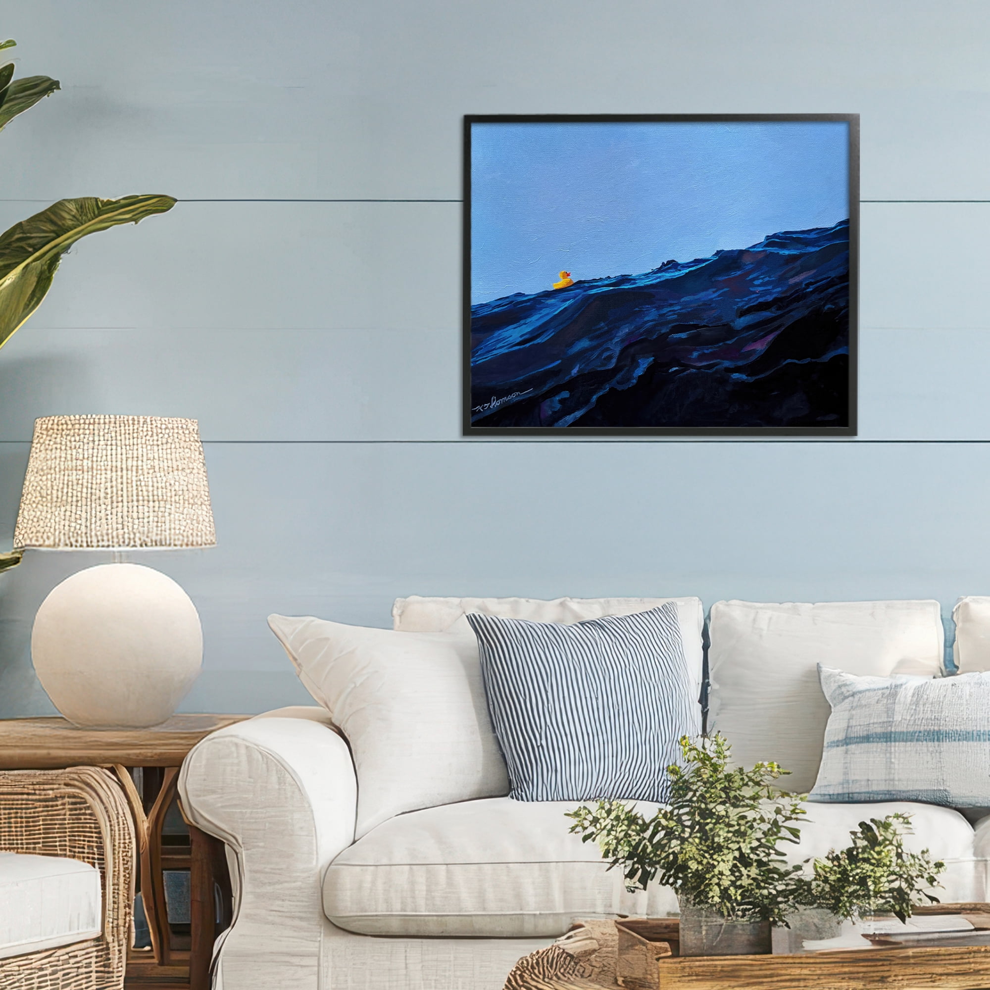 You're The One Duck Black Framed Giclee Art, design by Keith Thomson