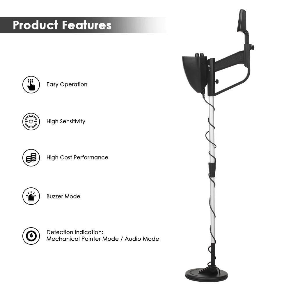 LineYDI Metal Detector LCD-Display Deep Ground Gold Finder w/ Waterproof Coil
