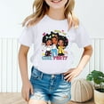 thumbnail image 2 of HNMKIU Hauts Tendance pour Filles T-Shirt Graphique à Col Rond Manches Courtes pour l'Été Tenue Décontractée Designs Confortables, 2 of 5