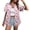 Pink, variant on Womens Short Sleeve Shirts Effortless Button Down Shirt Print Loose Shirts L