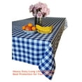 thumbnail image 4 of Tektrum 100% Polyester Waterproof 60 X 102 Inch 60"X102" Rectangular Checker Checkered Tablecloth Table Cover - Spill Proof/Stain Resistant/Wrinkle Free/Heavy Duty - Camping Picnic (Blue and White), 4 of 5