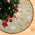 thumbnail image 4 of Coolnut Watercolor Pumpkin Birds Christmas Tree Mats Waterproof Tree Skirt, Autumn Fall Harvest Xmas Tree Stand Tray Mat Floor Protector Pad for Holiday Party Decoration, 28.3", 4 of 6