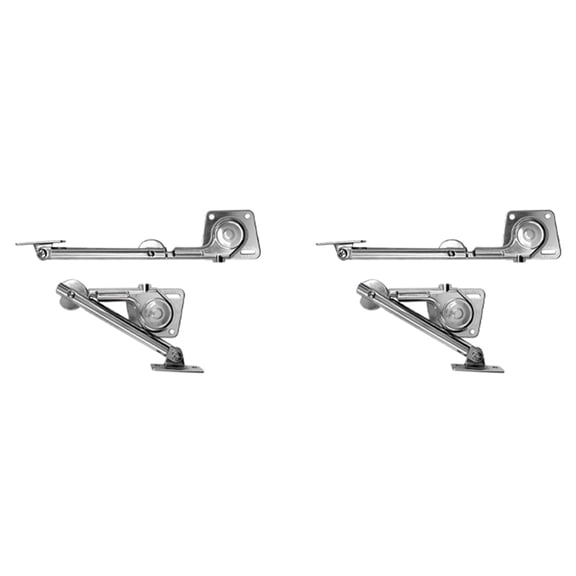 4Pcs Support Cabinet Door Stay Hydraulic Lift Up Lids Support Opening Hinge Stay,4 x Hinge,Silver