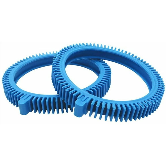 2 Pack Pool Cleaner Tires By - Fits for Poolvergnuegen Pool Cleaner Parts 896584000-143 Blue Front Tire Kit with Super Hump