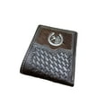 thumbnail image 2 of Leather Wallet Basketweave Horse Horseshoe Concho w/ Cowhair, 2 of 10