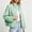 Green, variant on Womens Oversized Funnel Neck Bomber Puff Jacket Windproof Waterproof Lightweight Shacket Spring Fall Outerwear