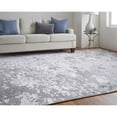 thumbnail image 4 of HomeRoots 2' X 3' Silver Gray And White Abstract Stain Resistant Area Rug, 4 of 10