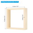 thumbnail image 2 of Unique Bargains 4x4 Wood Picture Frames, Double Sided Acrylic Plant Specimens Frame Natural Color, 2 of 5