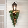 thumbnail image 2 of Northlight Pine Foliage with Ornaments Artificial Christmas Teardrop Swag - 30" - Unlit, 2 of 4