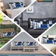 thumbnail image 5 of Blue Black Geometric Body Pillow Cover, Pillowcase Protectors with Zipper, Breathable Decorative Throw Pillow Case Cover, Modern Minimalist Abstract Stripes Pillow Shams for Couch Sofa 20x54Inch, 5 of 8