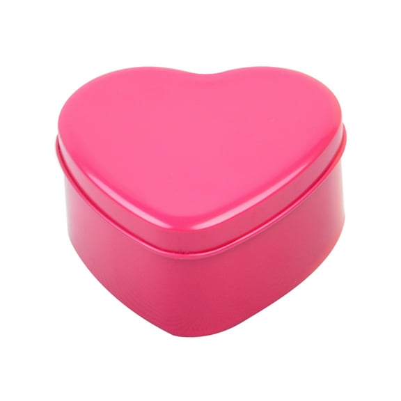 COSMOBETTY Heart Shaped Tinplate Candy Box 15Pcs for Party present Storage
