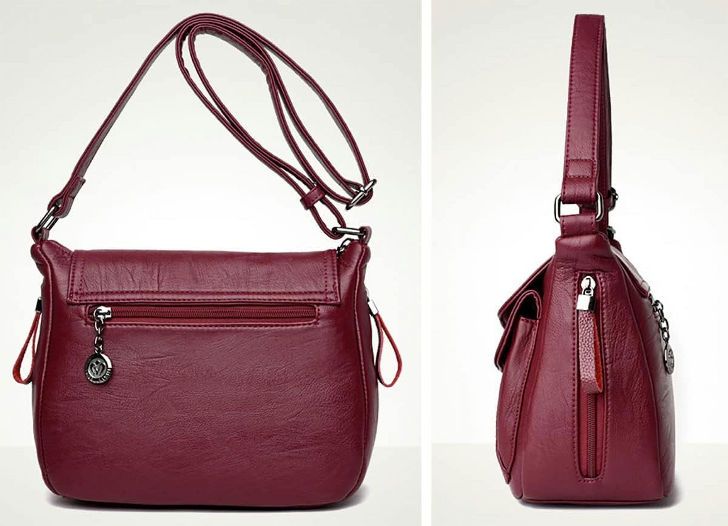 Kukuzhu Hobo Bag for Women PU Leather Shoulder Crossbody Bag Soft Small Totes Handbag Multifunction Purse Satchels