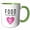 Green/White, variant on 3drose, Food Is My Love Language Foodie Cooking Lover Cook Baker Chef Baking, 11oz Mug