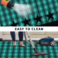 thumbnail image 5 of Teal Black Plaid Outdoor Rug for Patio/Deck/Porch, Non-Slip Large Area Rug 6 x 9 Ft, Farmhouse Retro Star Abstract Checked Indoor Outdoor Rugs Washable Area Rugs, Reversible Camping Rug Carpet Runner, 5 of 8