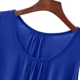 thumbnail image 6 of Feancey Plus Size Women's Capri Pajama Set Sleeveless Ruched Tank Top Elastic Waist 2 Piece Loungewear Solid Color Casual Pj Sets Blue XL, 6 of 8