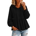 thumbnail image 2 of Certgust Fall Outfits Under $10 Hot Sales Womens Peplum Hoodie Sweatshirt Long Sleeve Casual Pullover Top Cozy Fall Winter Fashion, 2 of 4