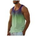 thumbnail image 5 of HCNTES Men Workout Tank Top Gym Bodybuilding Sleeveless Muscle T Shirts Fitness Gym Undershirt Running Vest(Green,XXL), 5 of 5