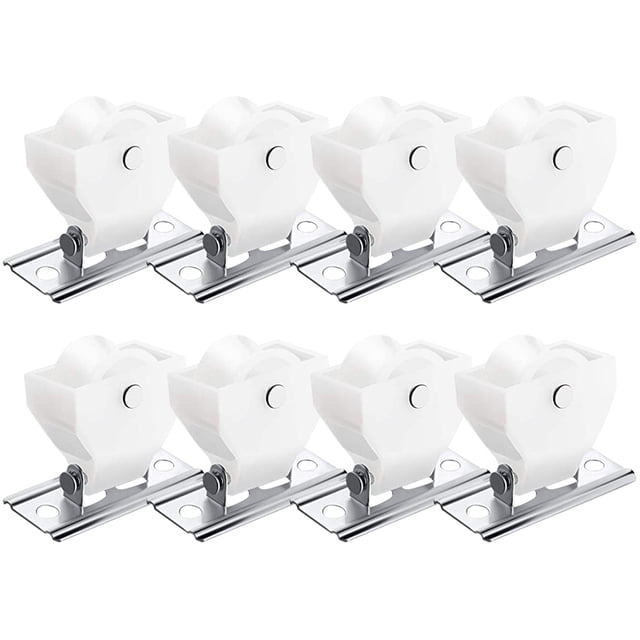 Miangastore 8pcs Drapery Hardware Easy to Install Curtain Pulleys Smooth Roman Shades Cord Lock
