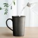 thumbnail image 5 of Taza de cerámica japonesa de 310 ml (10,5 oz) para café, ideal para uso doméstico (oro), 5 of 6