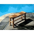 thumbnail image 2 of WholesaleTeak Outdoor Patio Grade-A Teak Wood 33" Double Curved Seat Shower / Bath Room / Pool / Spa Stool Friendship Bench  #WMAXDCSB, 2 of 4