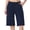 Navy Blue, variant on Women’s Cotton Bermuda Shorts 12" Athletic Lounge Workout Knee Shorts with Pockets
