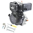 thumbnail image 4 of GELUOXI 10HP 418CC 4 Stroke Diesel Engine,186F 6300W Heavy Duty Single Cylinder Diesel Motor Engine For Small Agricultural Machinery (Black), 4 of 29