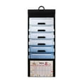 thumbnail image 1 of Organizador de archivos de pared para colgar, carpeta de archivos de 6 niveles, tamaño carta A4, resistente y expandible. azul, 1 of 9