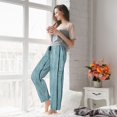 thumbnail image 5 of Kdxio Women's Comfy Stretch Turquoise Wooden1 Print Drawstring Pajama Pants-X-Large, 5 of 5