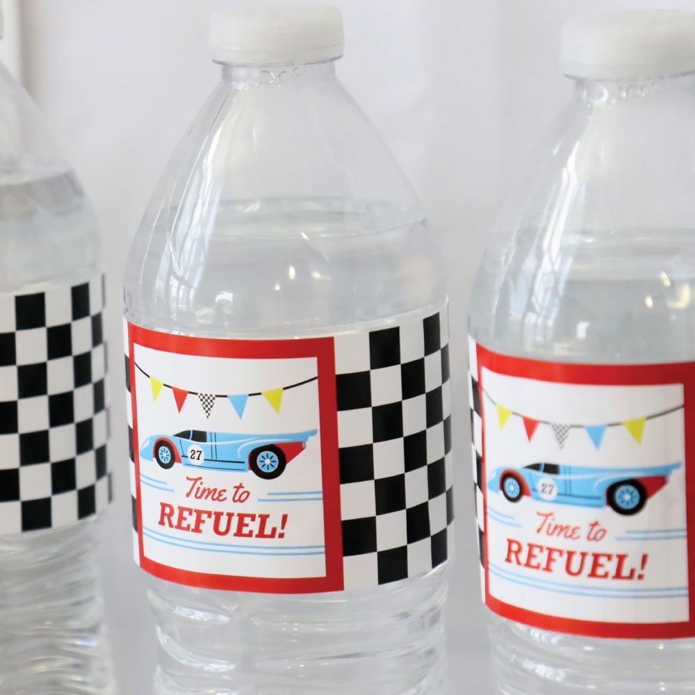 Paper & Party Supplies Racing Car Baby Shower Bottle Label Racing