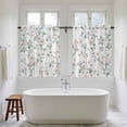thumbnail image 4 of Watercolor Floral Kitchen Curtains 54 Inch Length, Spring Botanical Flowers Tree Branches Tiers Curtains for Bathroom Bedroom Cafe, Light Filtering Small Window Treatment Drapes 2 Panels 42"Wx54"L, 4 of 8