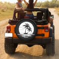thumbnail image 4 of KAKALAD Vintage tropical summer palm trees sunset Spare Tire Cover Weatherproof Universal Vehicle Accessories 16 Inch, 4 of 7