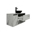 thumbnail image 3 of Gabinete para Baño con Ovalín y Llave Mezcladora, Mueble con Puerta y Cajón, Lavabo Moderno con Almacenamiento, Diseño Minimalista., 3 of 6