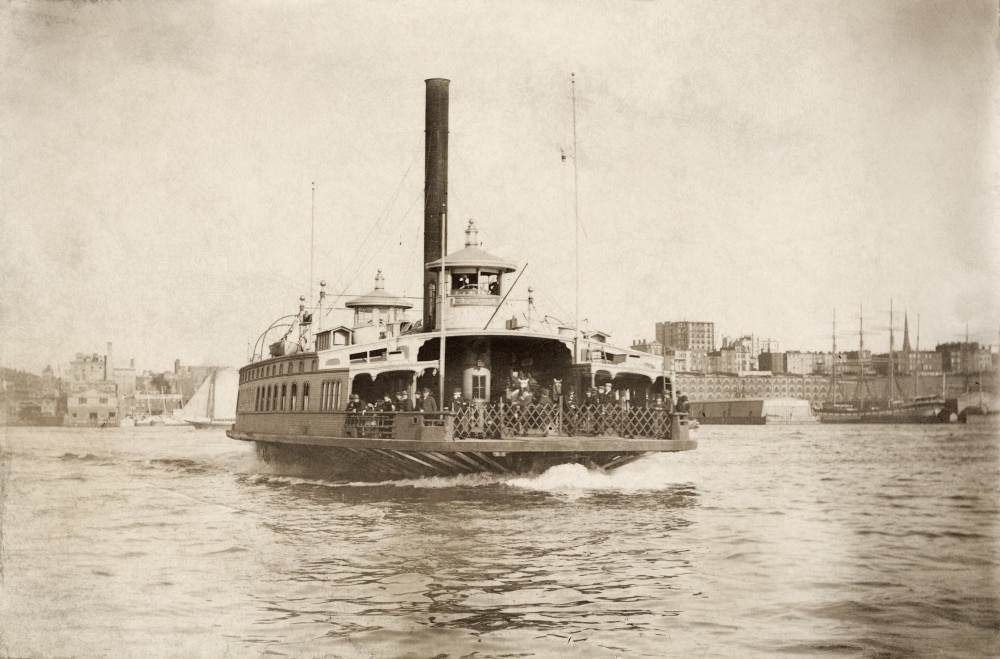 Fulton Ferry Boat, 1890. /Nthe Ferry Steamboat 'Fulton' Crossing The