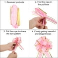 thumbnail image 3 of Uxcell 5pcs Large Pull Bow Gift Wrapping Bows Organza Bows for Wedding Baskets Presents Blue 15 cm, 3 of 6
