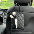 thumbnail image 5 of Bonita caja de pañuelos de papel para coche con forma de panda de dibujos animados, reposacabezas para asiento, soporte de torre de papel de cuero, organizador interior para coche, accesorios de estil, 5 of 5